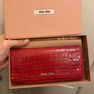 MiuMiu Long Wallet Vintage style leather